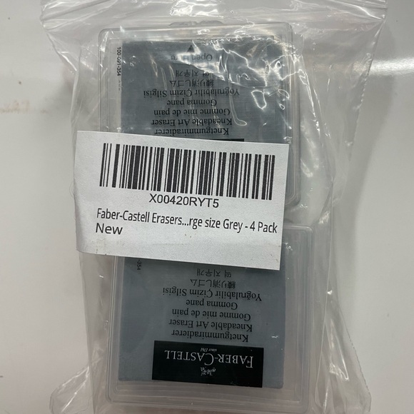 FABER-CASTELL : KNEADABLE ART ERASER pack of 4 - Picture 7 of 7